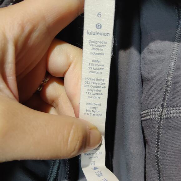 Lululemon Womens Sz 6 Run On Jogger Dark Carbon Grey Pull On Elastic Waist Pants - Picture 5 of 8